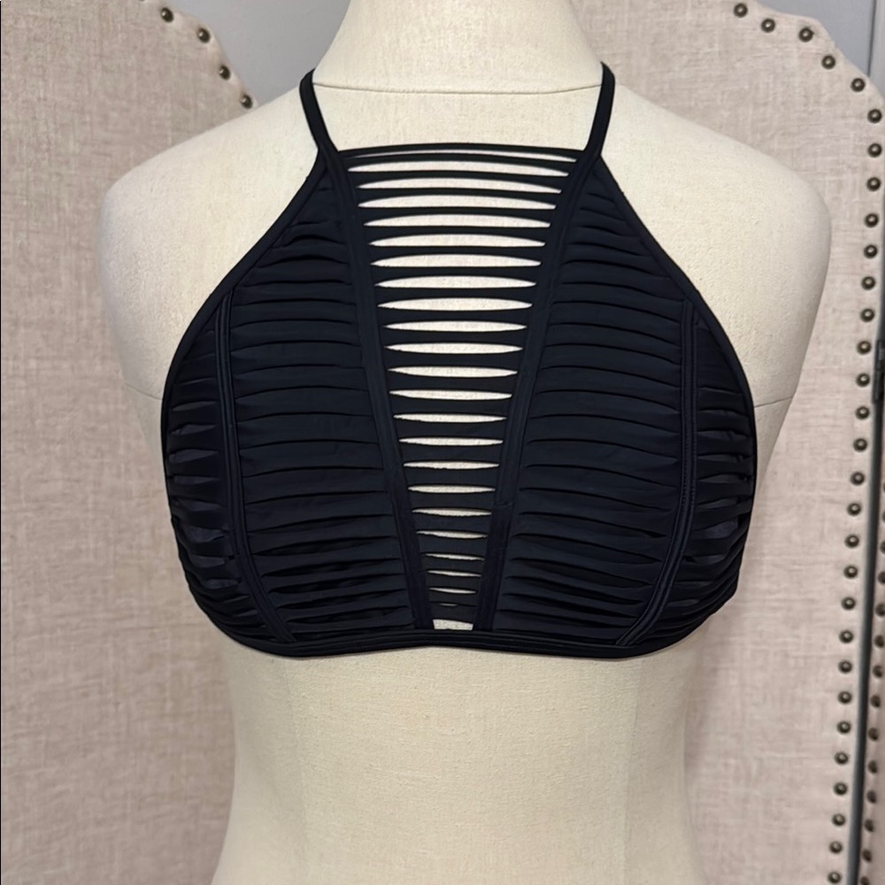VS Black Strappy Halter Bikini Top